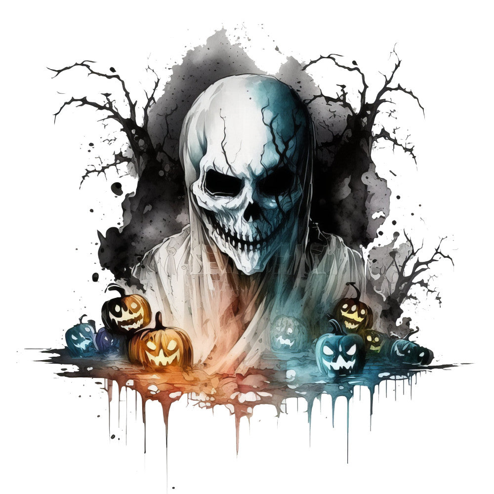 Creepy Halloween Horror Fabric Panel 33