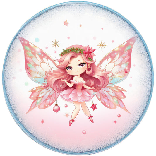 Winter Fairy Ornament Fabric Panel 18