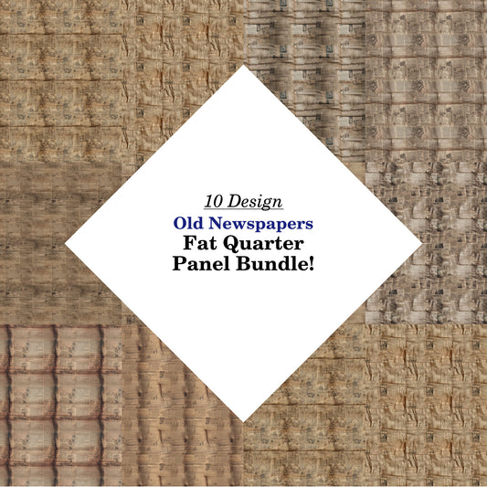Old Newspapers Fat Quarter Bundle