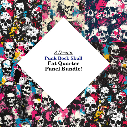 Punk Rock Skull Fat Quarter Bundle