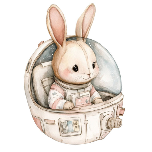 Watercolor Space Adventure Fabric Panel 25