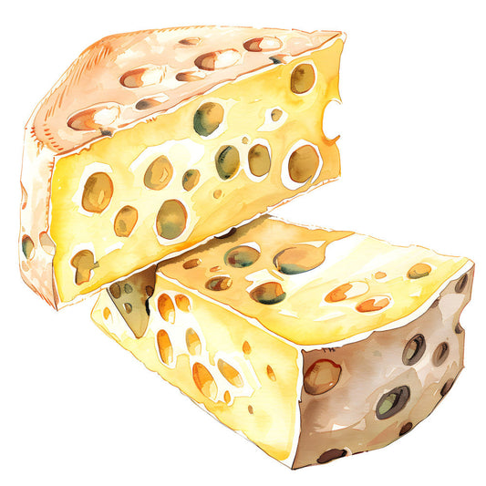 Watercolor Cheese Fabric Panel 7