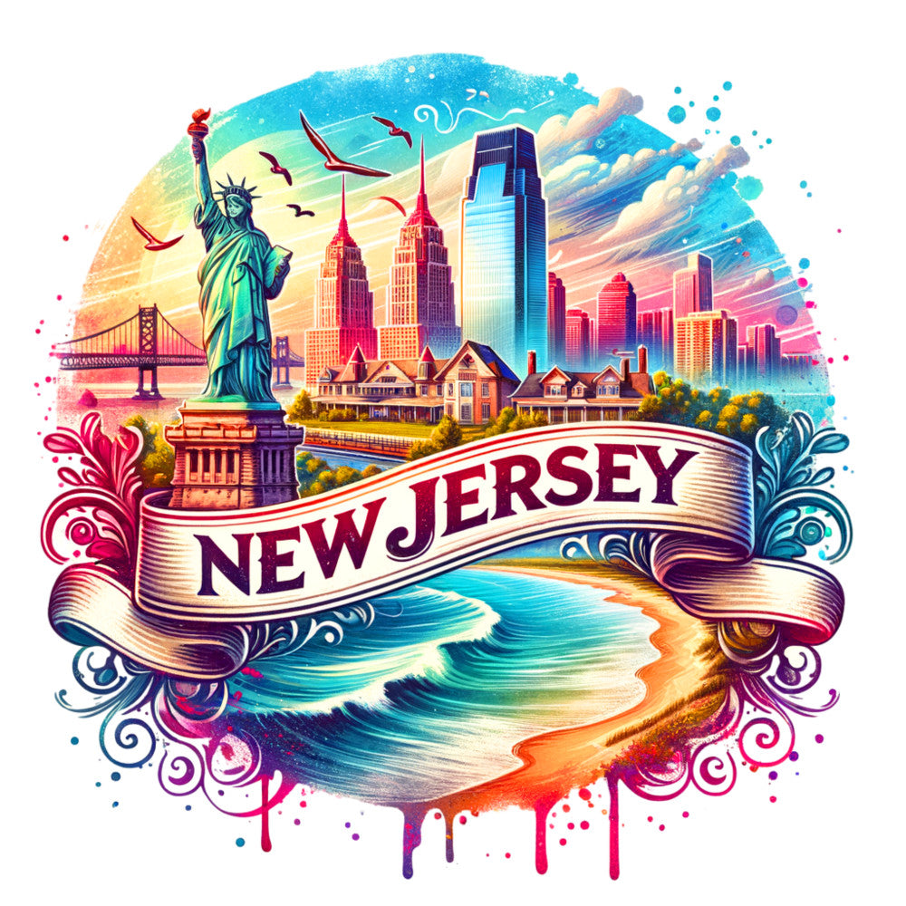 US States Retro Travel Fabric Panel 15