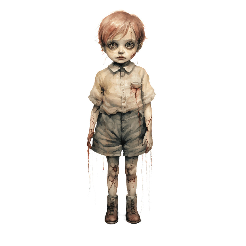 Creepy Horror Evil Dolls Fabric Panel 8