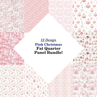 Pink Christmas Fat Quarter Bundle