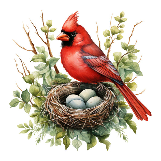 Red Cardinals Fabric Panel 9