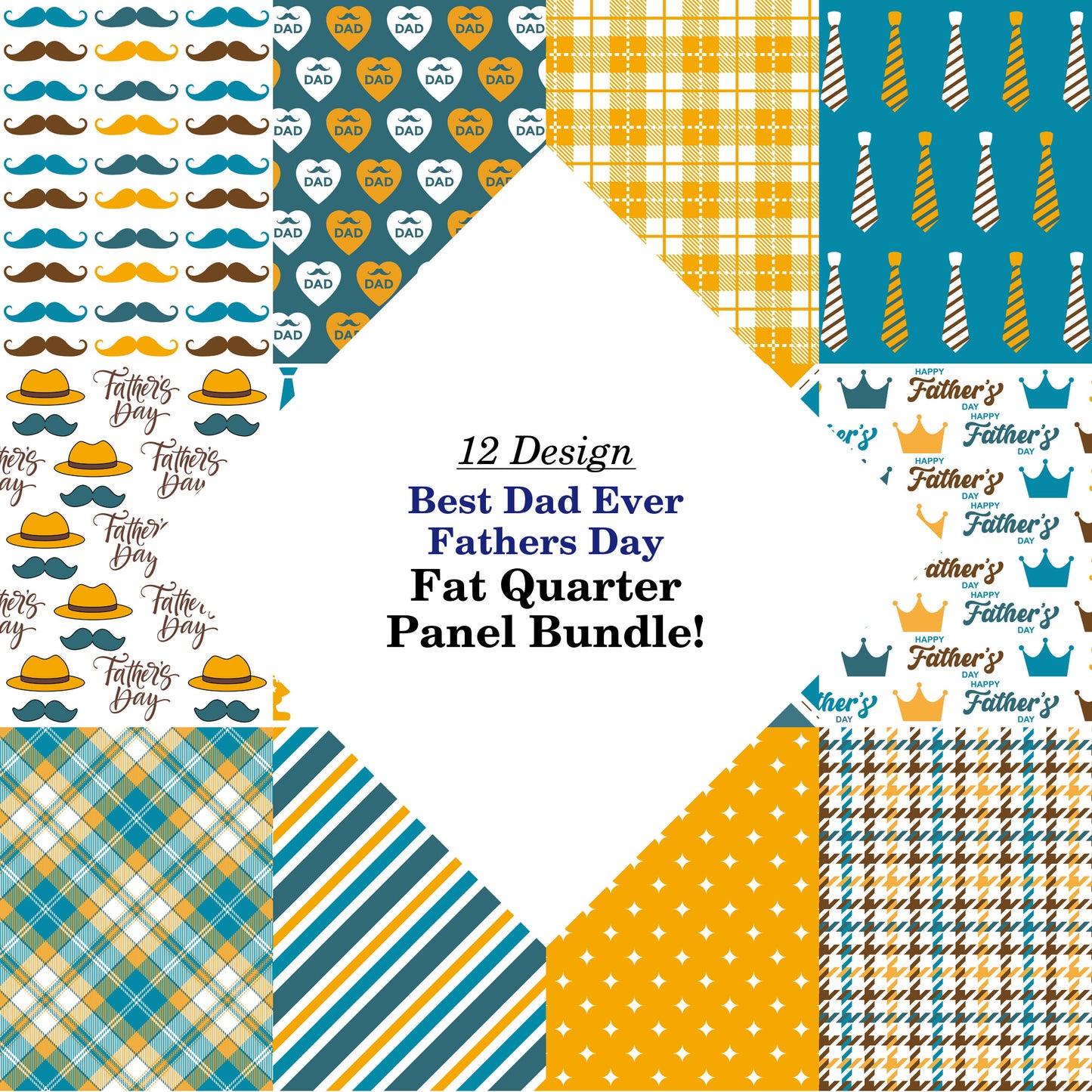 Best Dad Ever Fathers Day Fat Quarter Bundle