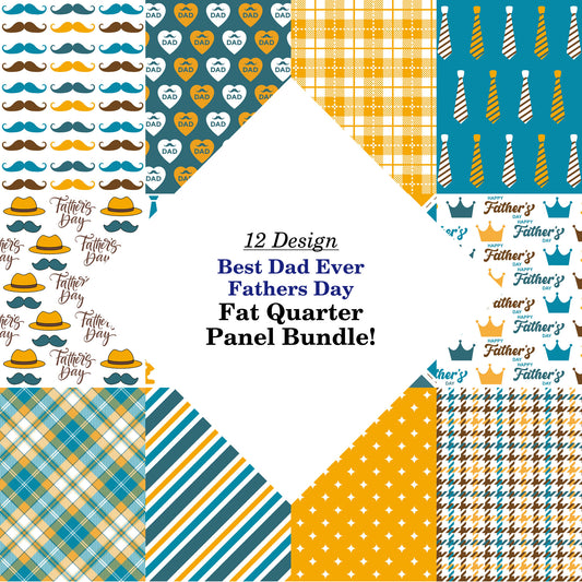 Best Dad Ever Fathers Day Fat Quarter Bundle
