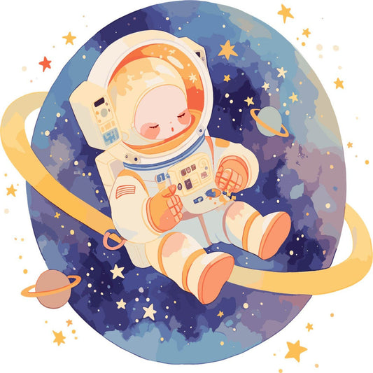 Baby Boy Space Galaxy Fabric Panel 30