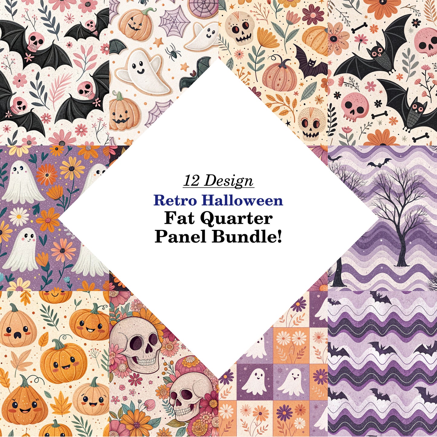 Retro Halloween Fat Quarter Bundle