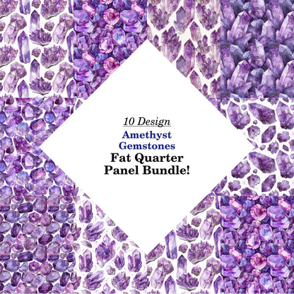 Amethyst Gemstones Fat Quarter Bundle