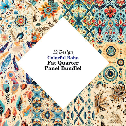 Colorful Boho Fat Quarter Bundle