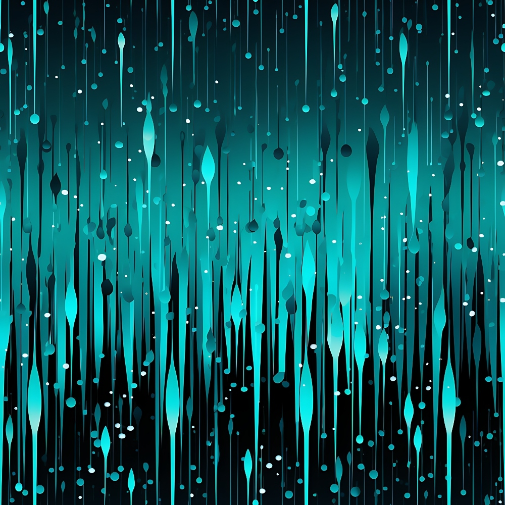 Daily Deal: Dripping Turquoise Liquid Pattern 7 Quilting Cotton Fabric - 45" x 0.5 Yards"
