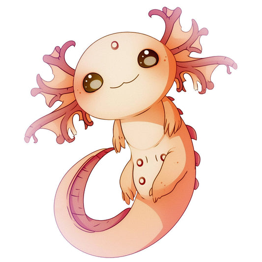 Cartoon Axolotl Fabric Panel 15