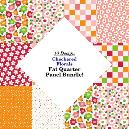 Checkered Florals Fat Quarter Bundle