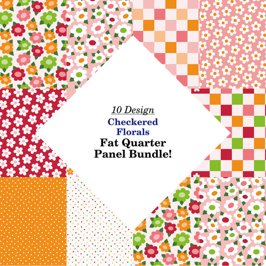 Checkered Florals Fat Quarter Bundle