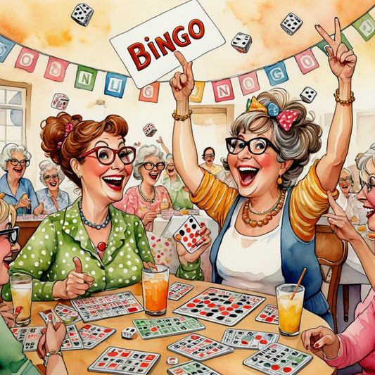 Funny Bingo Ladies Fabric Panel 2