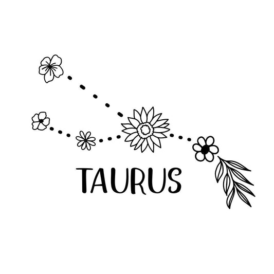 Floral Astrology Signs Fabric Panel 2