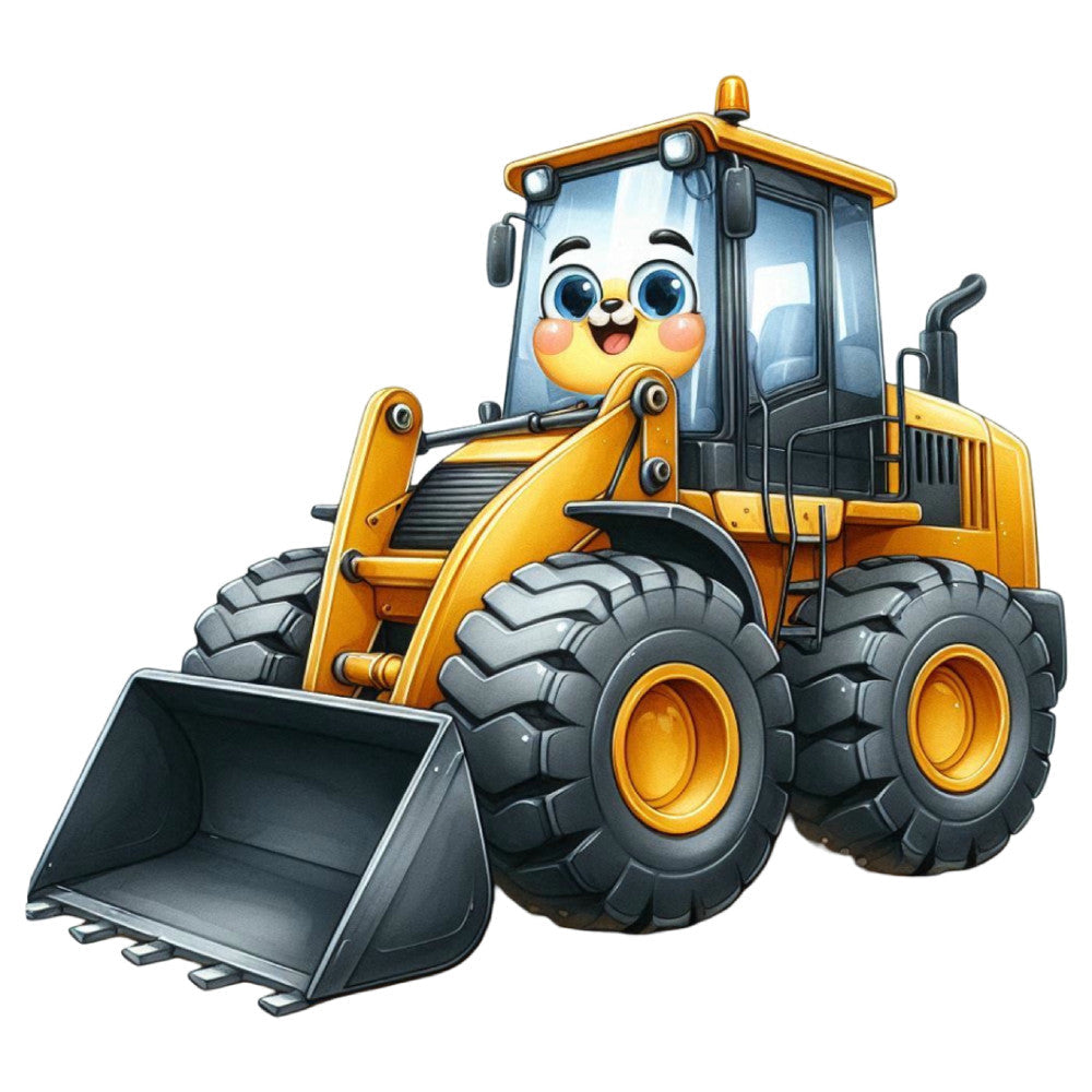 Cute Construction Characters Fabric Panel 6