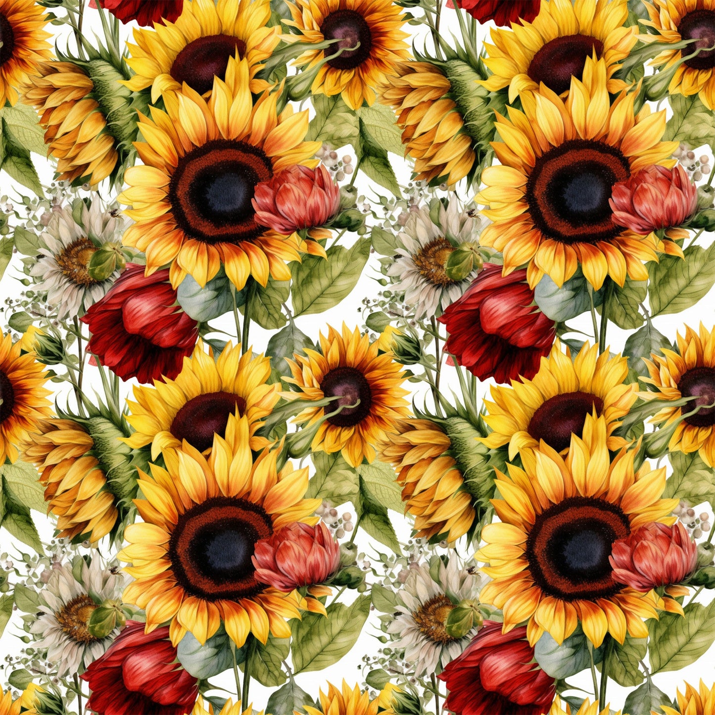 Daily Deal: Sunflower and Butterfly Pattern 25 Quilting Cotton Fabric - 45" x 2 Yards"