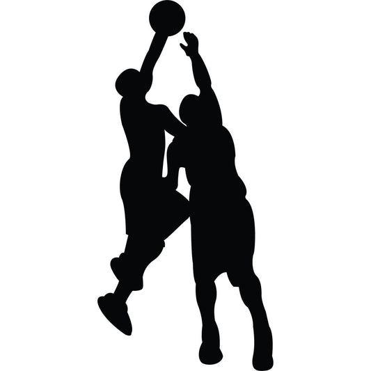 Basketball Player Silhouette Fabric Panel 18