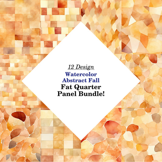 Watercolor Abstract Fall Fat Quarter Bundle