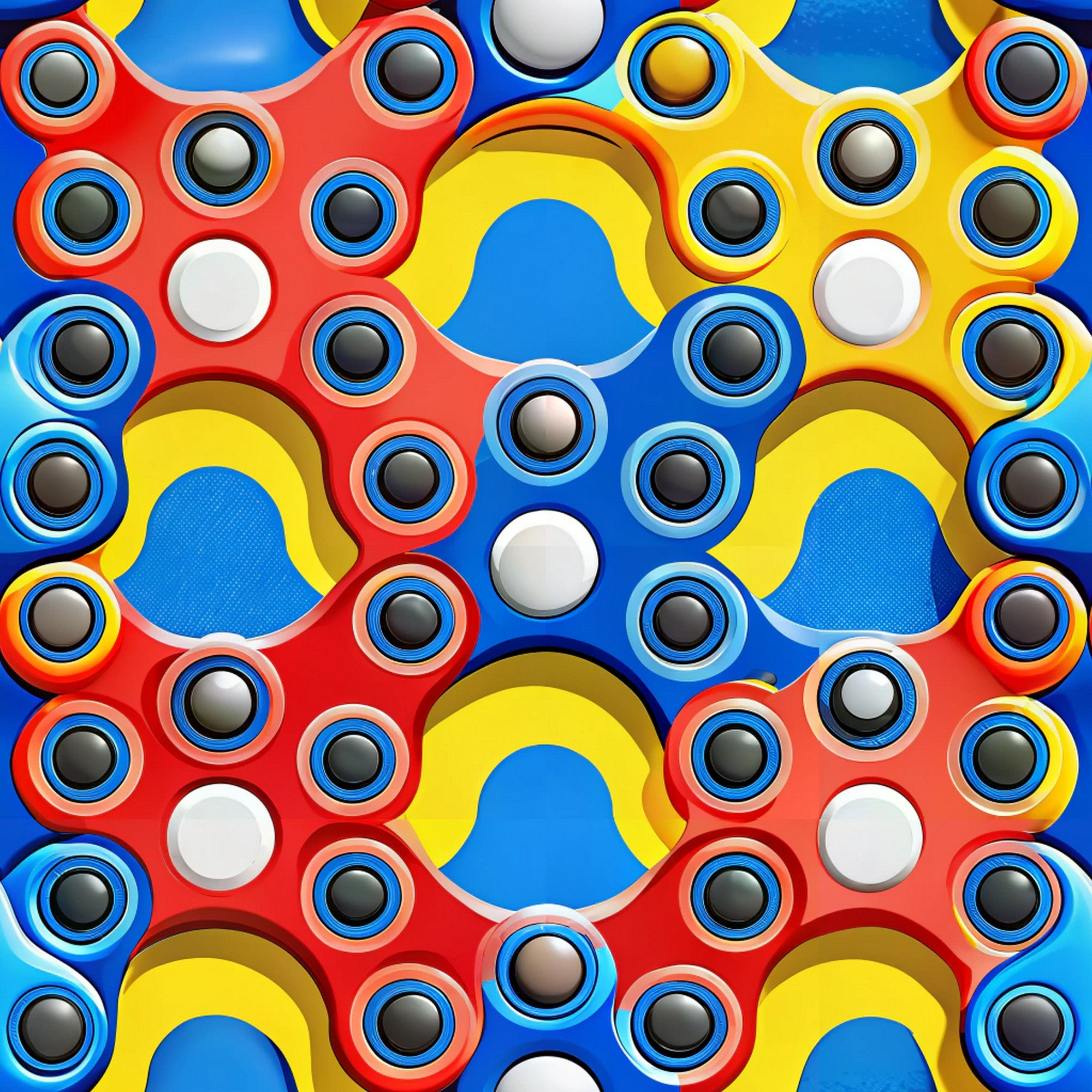 Fidget Spinner Pattern Colorful Fidget Spinner Pattern 5 Quilting Cotton Fabric ...