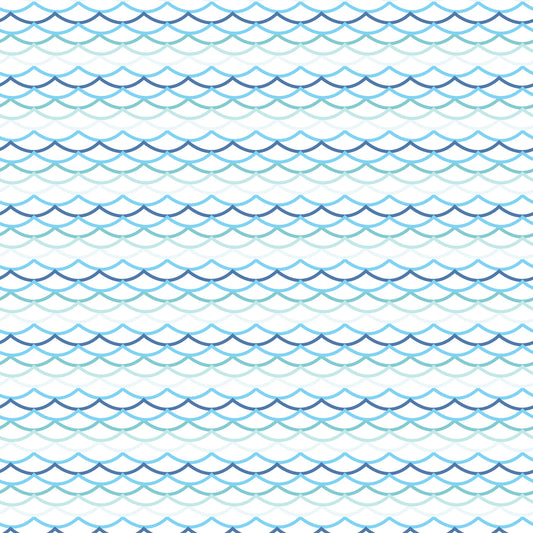 Navy Nautical Sea Pattern 11 Quilting Cotton Fabric