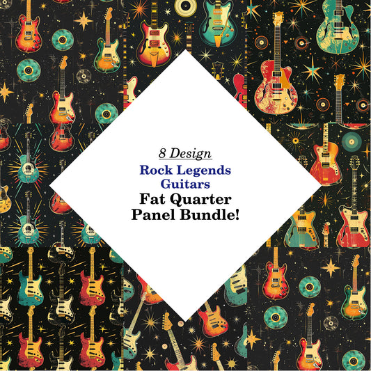 Rock Legends Guitars Fat Quarter Bundle