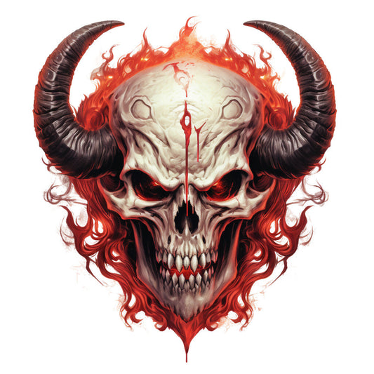 Horror Skulls Fabric Panel 7