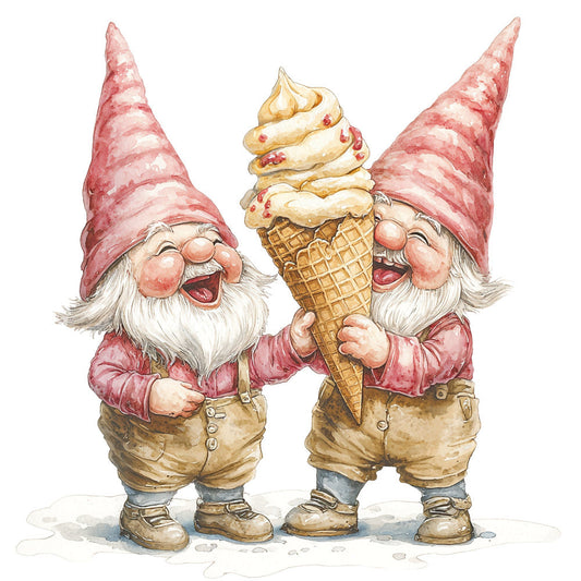Ice Cream Gnome Fabric Panel 5