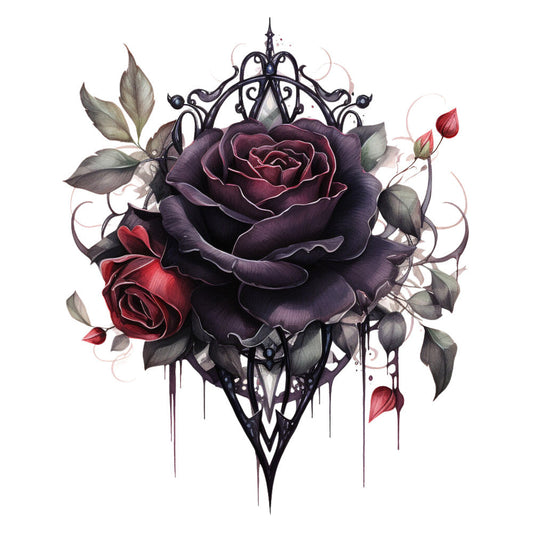 Gothic Floral Fabric Panel 35