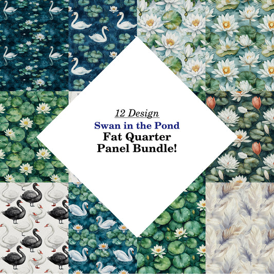 Swan in the Pond Fat Quarter Bundle