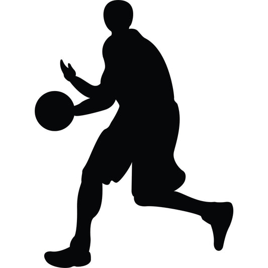 Basketball Player Silhouette Fabric Panel 16