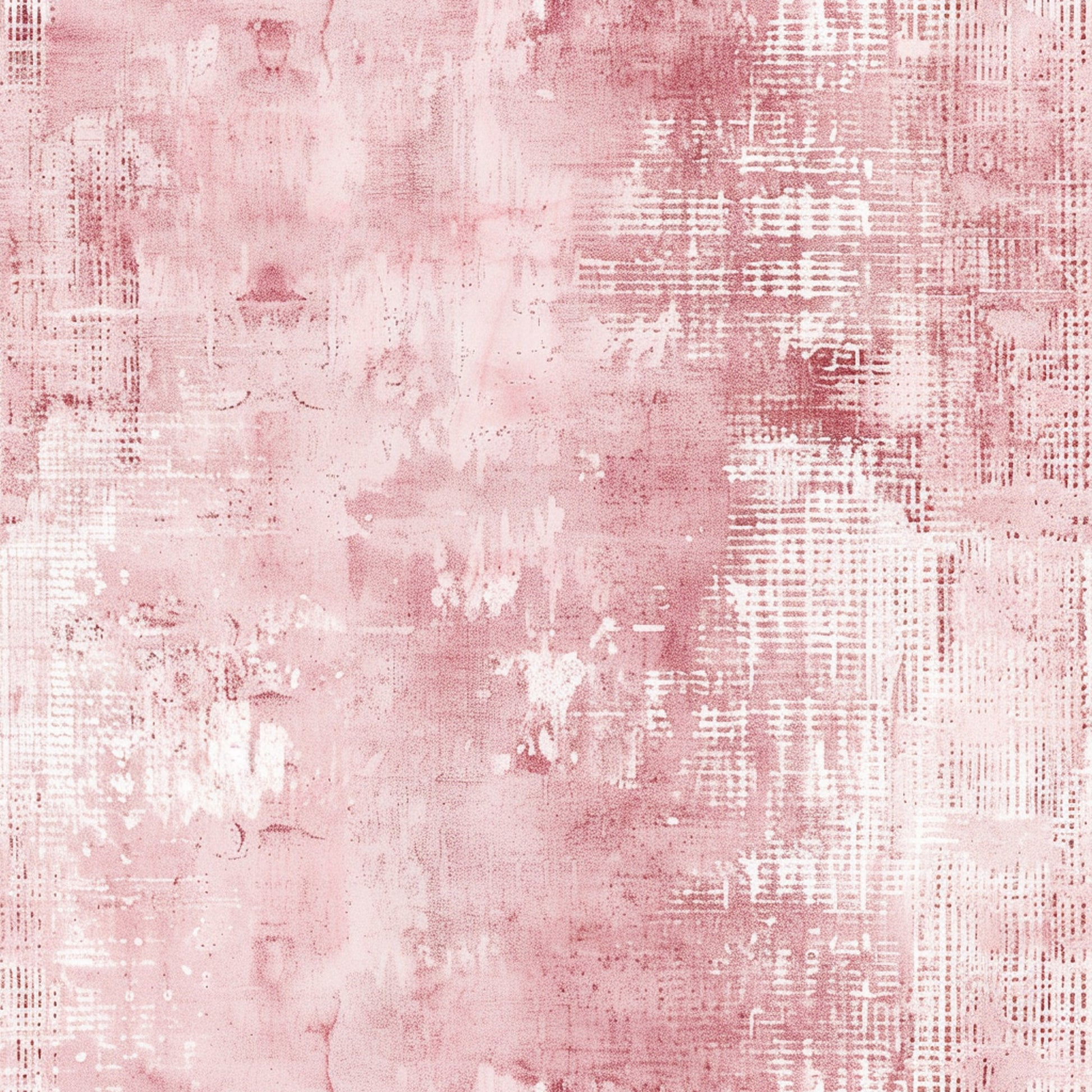 pink blush, dusty rose, mauve, coral pink, grunge pattern, distressed texture, weathered effect, vintage wash, faded appearance, crosshatch lines, scratched surface, worn fabric look, quilting cotton, fabric panel, abstract design, textured background, mottled finish, artistic grunge, soft pink tones, aged patina