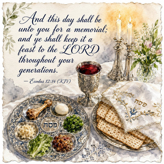 Inspirational Hebrew Verses Fabric Panel 12