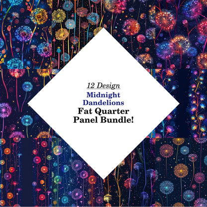 Midnight Dandelions Fat Quarter Bundle