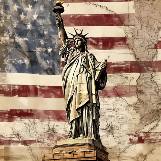Vintage Patriotic Fabric Panel 7