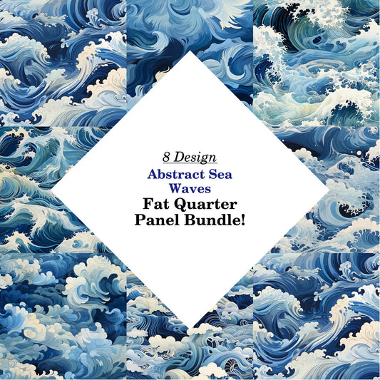 Abstract Sea Waves Fat Quarter Bundle