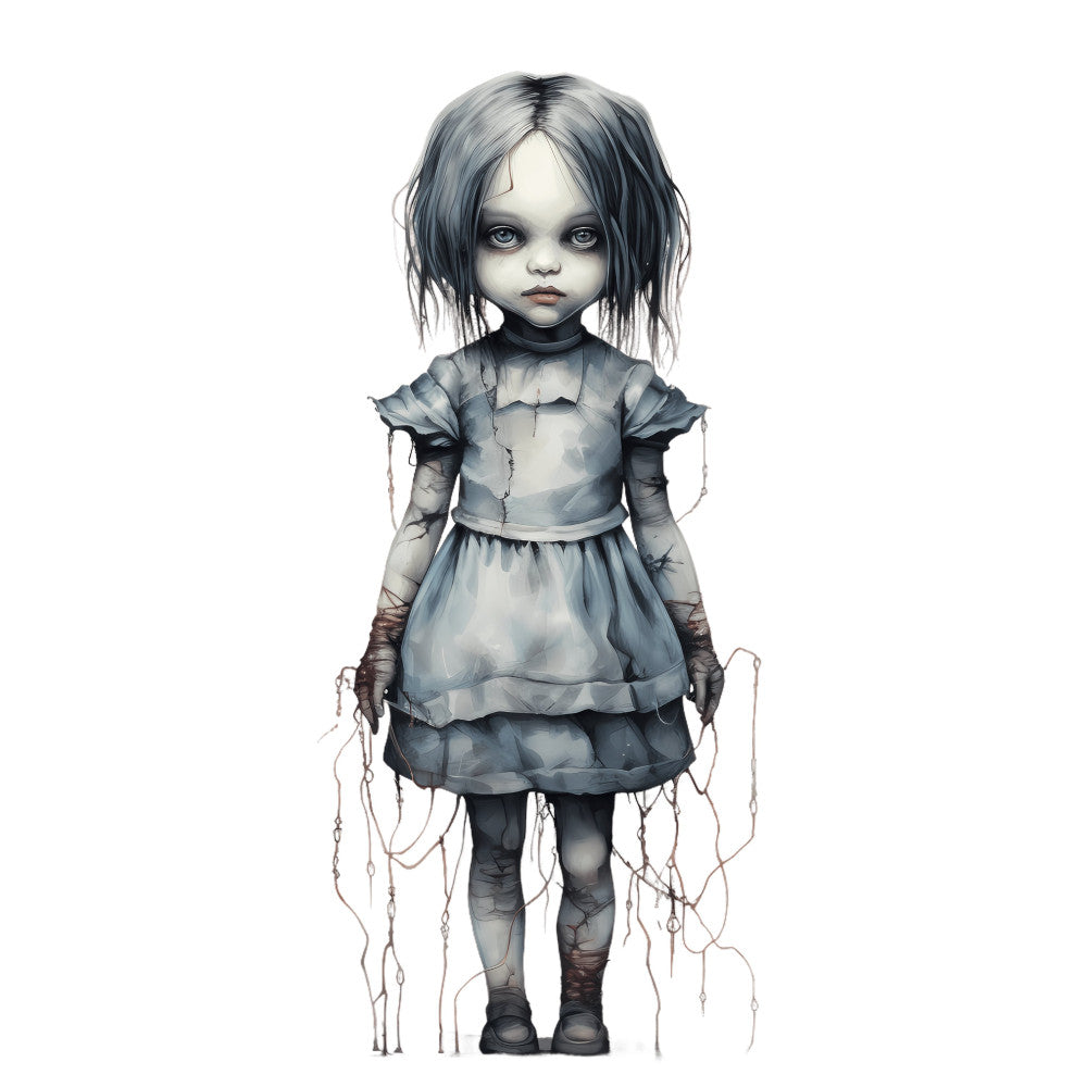 Creepy Horror Evil Dolls Fabric Panel 11