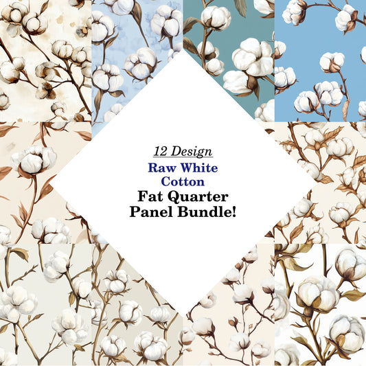 Raw White Cotton Fat Quarter Bundle