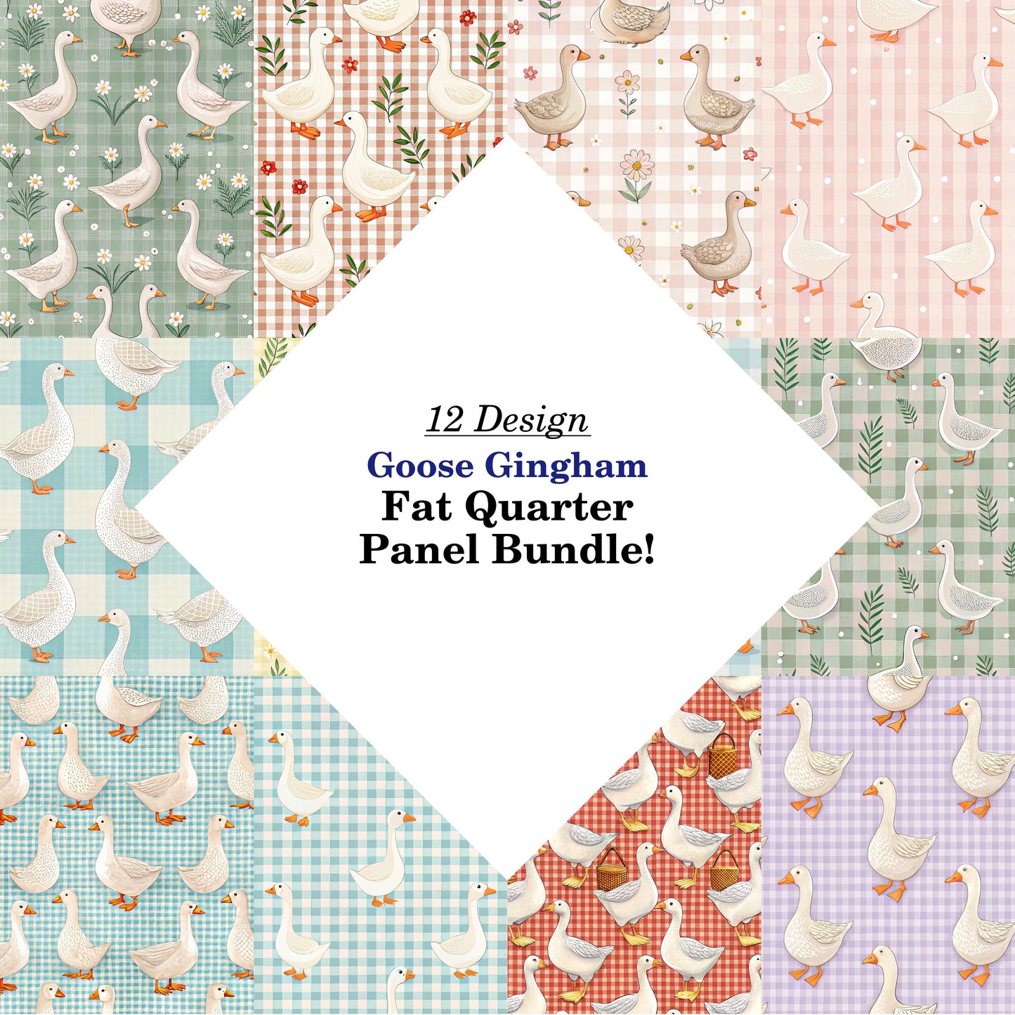 Goose Gingham Fat Quarter Bundle