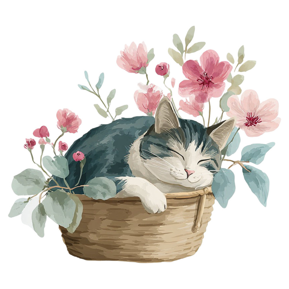 Watercolor Kitten Fabric Panel 28