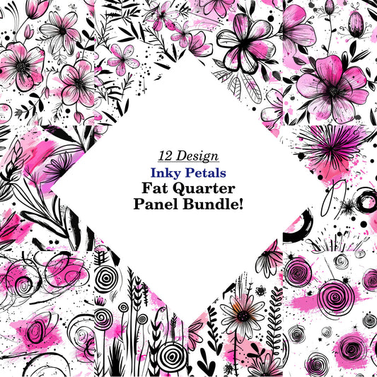 Inky Petals Fat Quarter Bundle