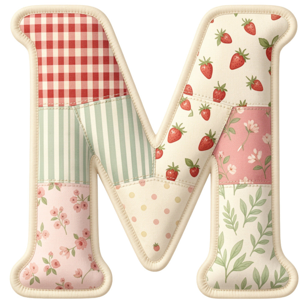 Strawberry Patchwork Fabric Panel 40