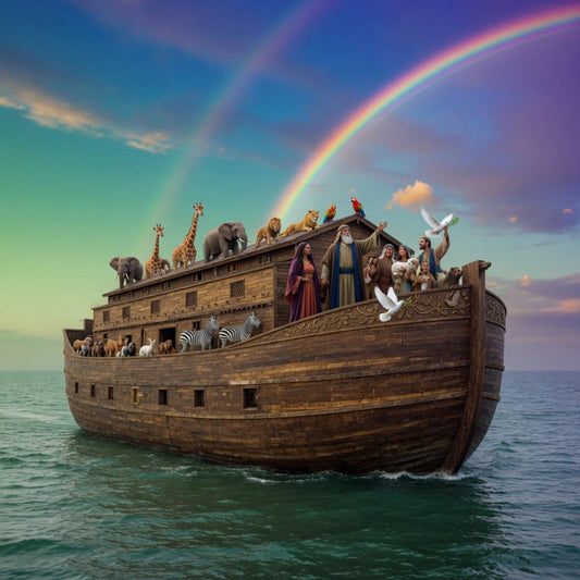 Realistic Noah's Ark Fabric Panel 1