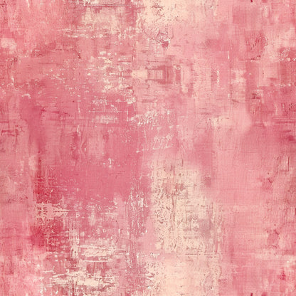 pink blush, coral pink, salmon pink, dusty rose, grunge pattern, distressed texture, weathered look, abstract design, vintage style, faded appearance, quilting cotton, fabric panel, crafting material, sewing fabric, textured surface, worn finish, artistic background, mottled effect, shabby chic, soft pastels