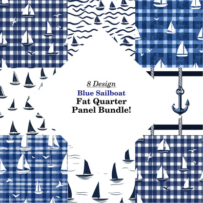 Blue Sailboat Fat Quarter Bundle