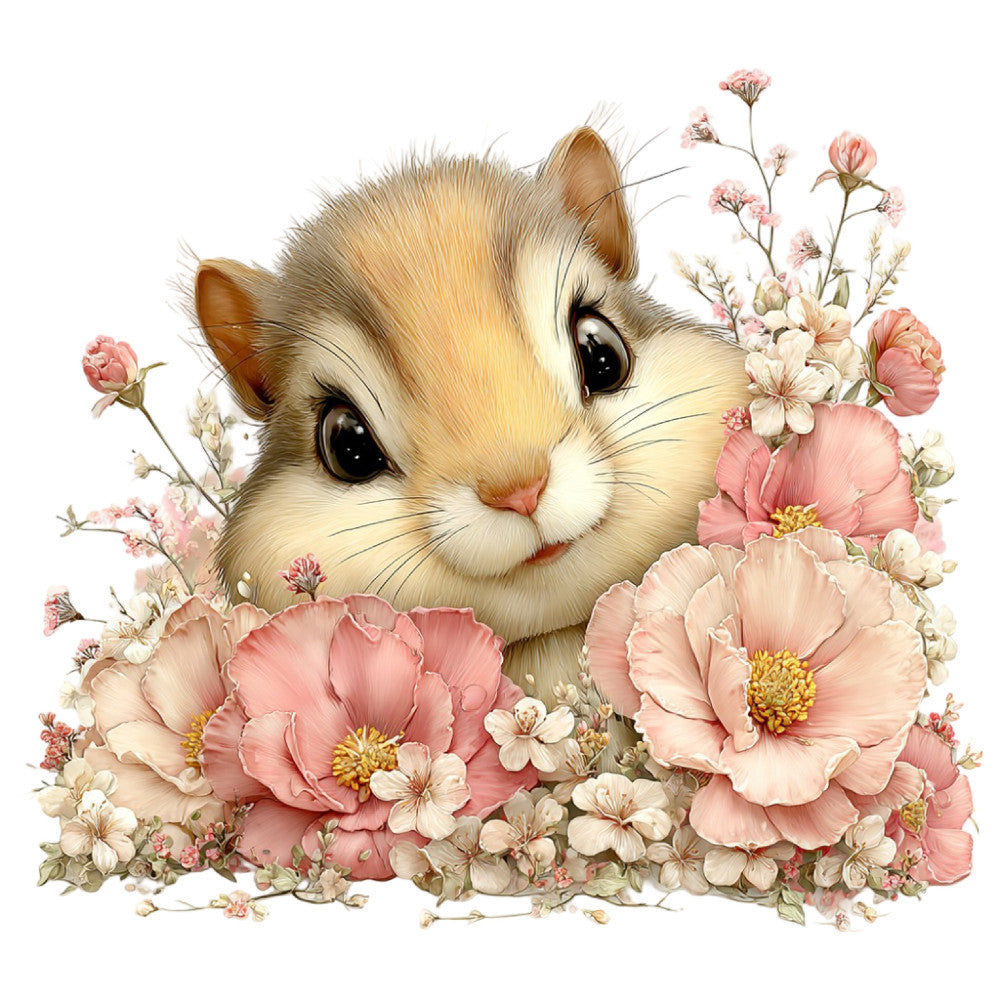 Whimsical Summer Squirrel Fabric Panel 47
