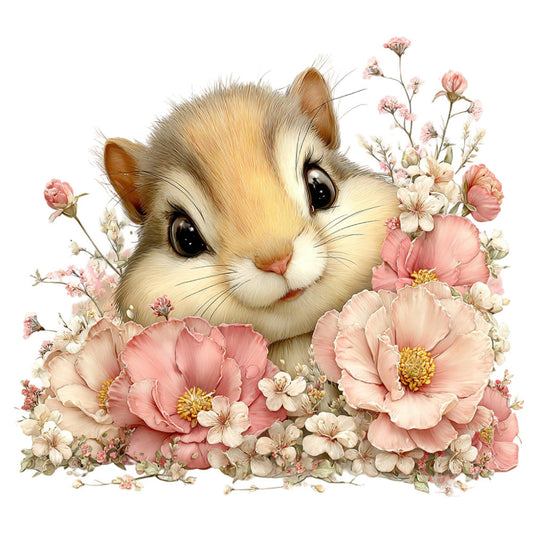 Whimsical Summer Squirrel Fabric Panel 47